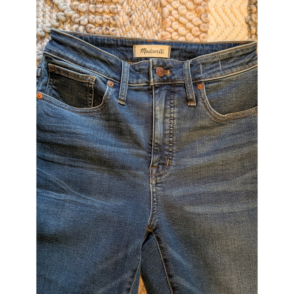 Madewell Curvy High-Rise Skinny Jeans 26T Tall Dark Indigo Blue Stretch Denim